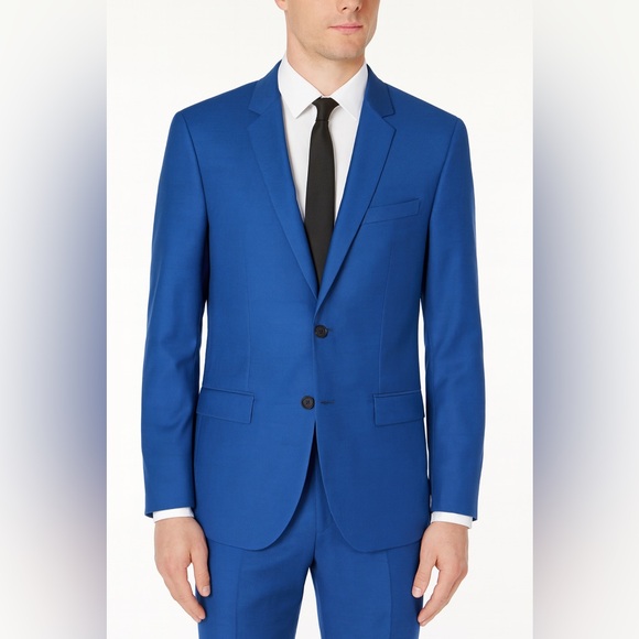 New The Kooples Men Blue Wool-Blend Suit Jacket – Size French 50 / US 40 - Picture 1 of 9